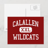 Calallen - Wildcats - Middle - Corpus Christi Briefkaart (Voorkant / Achterkant)