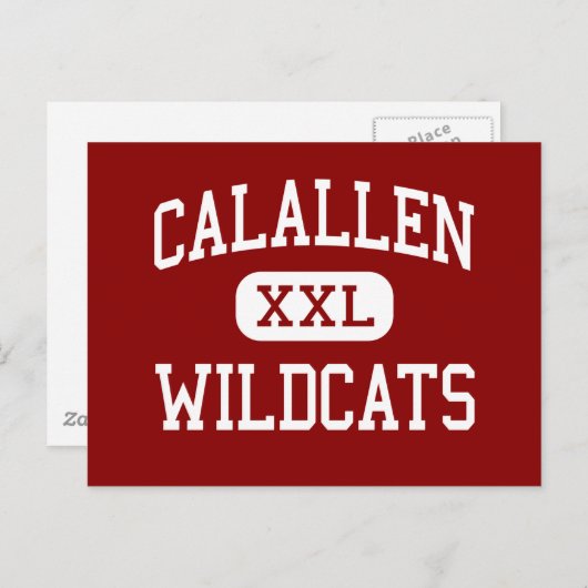 Calallen - Wildcats - Middle - Corpus Christi Briefkaart (Voorkant / Achterkant)