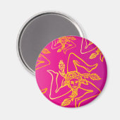 Calamita Kleur TRINACRIA Magneet (Voorkant / Achterkant)