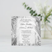 Calamity Black and White Wedding Invitation Kaart (Staand voorkant)