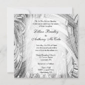 Calamity Black and White Wedding Invitation Kaart (Voorkant)