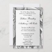 Calamity Black and White Wedding Invitation Kaart (Voorkant)