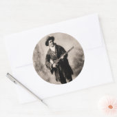 Calamity Jane 1895 Ronde Sticker (Envelop)