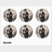 Calamity Jane 1895 Ronde Sticker (Vel)
