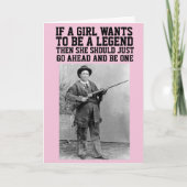 CALAMITY JANE COWGIRL BIRTHDAY WENSKAARTEN KAART (Voorkant)