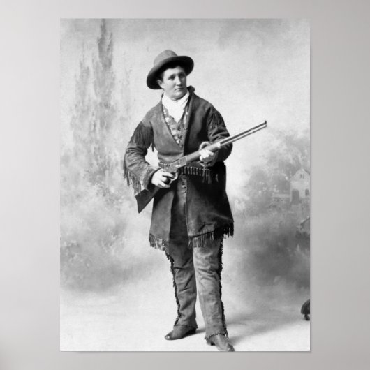 Calamity Jane Holding A Rifle - 1895 Poster (Voorkant)