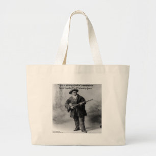 Calamity Jane Humor Quote Cadeaus T-shirts & Kaart Grote Tote Bag