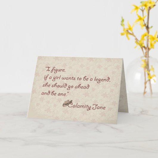 Calamity Jane, wees een Inspirerend prijsopgave va Kaart (Gele Bloem)