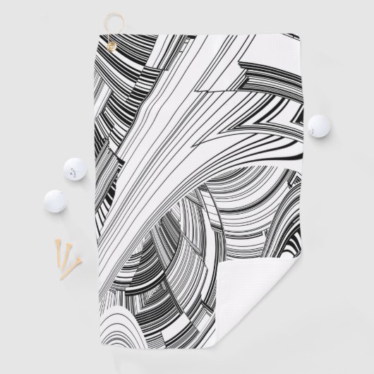 Calamity Storm Center Modern Art Golfhanddoek (Insitu)