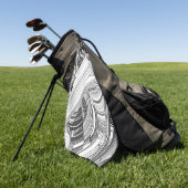 Calamity Storm Center Modern Art Golfhanddoek (Groen)