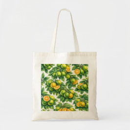 Calamondin sinaasappelschijf patroon tote bag