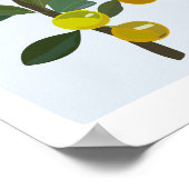 Calamonsi Golden Limoen Citrus Illustratie Poster (Hoek)