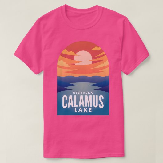 Calamus Lake NB Retro Sunset T-shirt (Design voorkant)