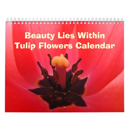 Calandar geeft Tulp Flowers Beauty binnen Kalender (Hoes)