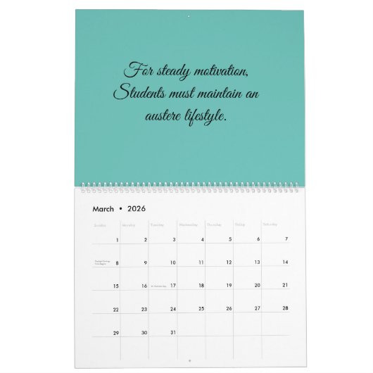 Calander 2024 Motivatie citaten van Bhagawad Gita Kalender (Mar 2026)