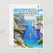 Calanques National Park Frankrijk Reizen Briefkaart (Voorkant / Achterkant)