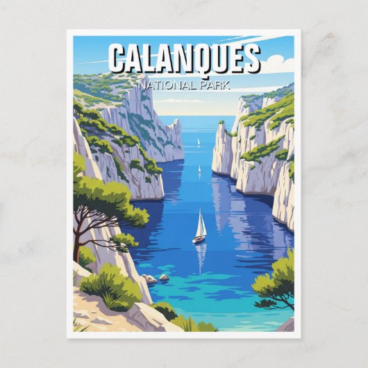 Calanques National Park Frankrijk Reizen Briefkaart (Voorkant)