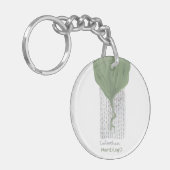 calathea acrylverf sleutelhanger (Voorkant Links)