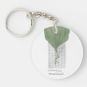 calathea acrylverf sleutelhanger (Voorkant)