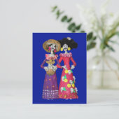 Calavera Amigas Briefkaart (Staand voorkant)