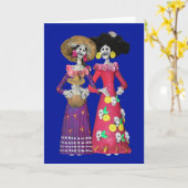 Calavera Amigas Kaart (Gele Bloem)