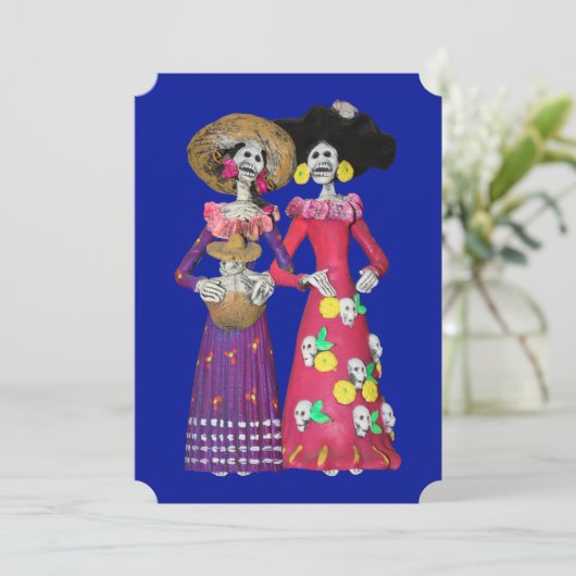 Calavera Amigas Kaart (Staand voorkant)