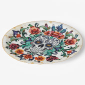 💀🎉Calavera Bloomware Doom Día de los Muertos Papieren Bordje (Gekanteld)