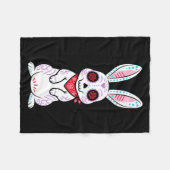 Calavera Bunny Konijn Suiker Schedel Dag Van De Fleece Deken (Voorkant (Horizontaal))