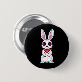 Calavera Bunny Konijn Suiker Schedel Dag Van De Ronde Button 5,7 Cm (Voorkant /achterkant)