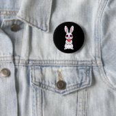 Calavera Bunny Konijn Suiker Schedel Dag Van De Ronde Button 5,7 Cm (In situ)