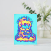 Calavera Calabera colorfull briefkaart (Staand voorkant)