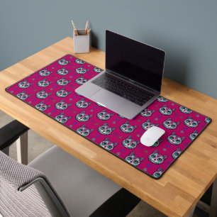 Calavera Cat Art Pattern Bureaumat