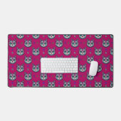 Calavera Cat Art Pattern Bureaumat (Keyboard & Muis)