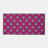 Calavera Cat Art Pattern Bureaumat (Voorkant)