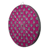 Calavera Cat Art Pattern Dartbord (Voorkant Rechts)