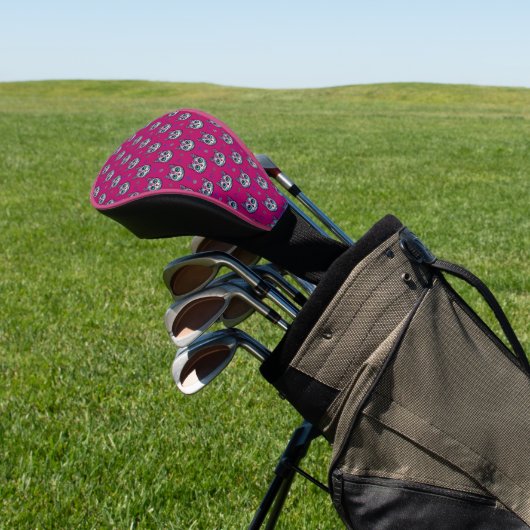Calavera Cat Art Pattern Golfheadcover (Insitu)