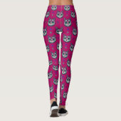 Calavera Cat Art Pattern Leggings (Achterkant)