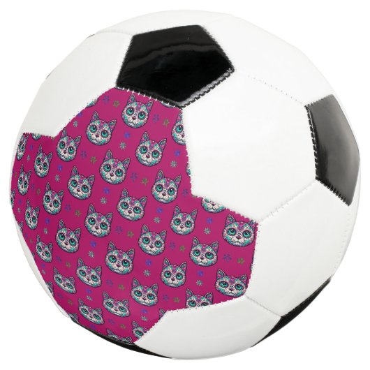Calavera Cat Art Pattern Voetbal (Drie kwart)