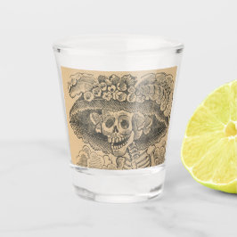 Calavera Catrina (Elegant Skeleton) (Dapper Skull) Shot Glas