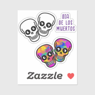 Calavera Couple Dia De Los Muertos Sticker