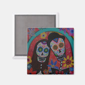 Calavera Dag van de Dode Trouwmagneet Magneet (Voorkant / Achterkant)