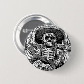 Calavera Dag van de dood Ronde Button 5,7 Cm (Voorkant /achterkant)