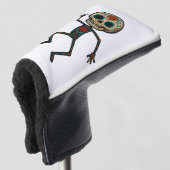 Calavera Dancer Putter Hoesje Golfheadcover (3/4 voorkant)