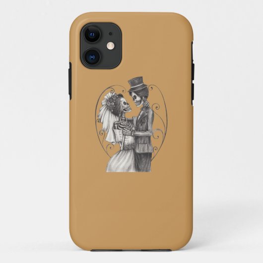 Calavera Day of the Dead Drawing Bridegroom Case-Mate iPhone Case (Achterkant)