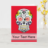 Calavera - de Fiets van de Schedel van de Suiker Kaart (Gele Bloem)