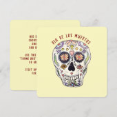 Calavera Dia De Los Muertos Kaart (Voorkant / Achterkant)