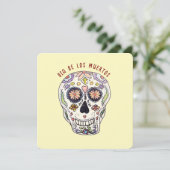 Calavera Dia De Los Muertos Kaart (Staand voorkant)