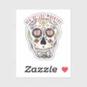 Calavera Dia De Los Muertos Sticker (Vel)