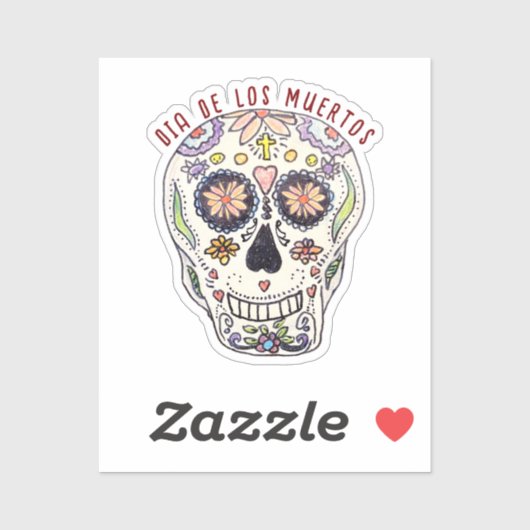Calavera Dia De Los Muertos Sticker (Vel)