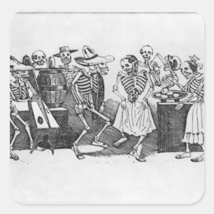 Calavera du jarabe d'outretombe" vierkante sticker